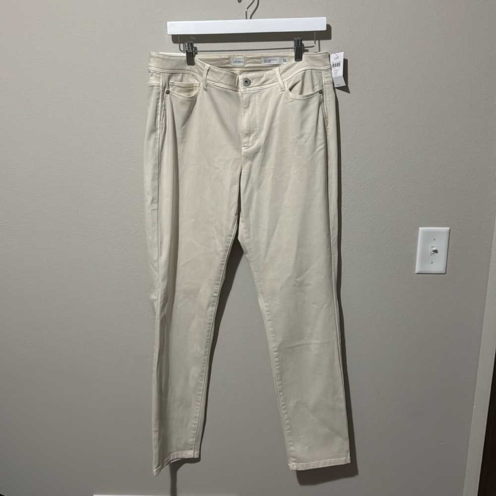 J. Jill Cream Ankle & Cropped Jeans